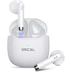 OSCAL Bluetooth austiņas ausīs, Mini kabelveida Bluetooth austiņas 5.3, Touch Sensoren In Ear Kopfhörer, IPX7 wasserdichte Noise Cancelling Kopfhörer Sport für IOS/Andriod Handy