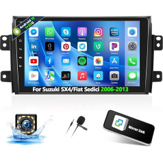 OiLiehu 1G+32G Android 13 Doppeldin Radio für Suzuki SX4/Fiat Sedici 2006-2013 Autoradio Mit Bildschirm 9 Zoll Unterstützung Equalizer/Bluetooth/Lenkradsteuerung/FM RDS/WiFi/GPS/Rückfahrkamera