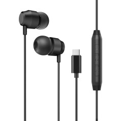 PALOVUE USB C austiņas austiņas, In-Ear C tipa magnētiskās austiņas ar mikrofonu, saderīgas ar Samsung Galaxy S23 S22 S21 Ultra A54 A53, Google Pixel 7 6 5, One Plus 9 8 7T, iPhone 15 Series,