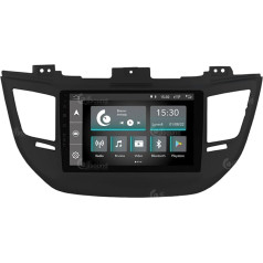 Personalizēts auto radio Hyundai Tucson Black (ar navigāciju, atpakaļgaitas kameru un Kenwood pastiprinātāju kā standarta aprīkojumu) Android GPS Bluetooth Bluetooth WiFi USB DAB+ Touchscreen 9