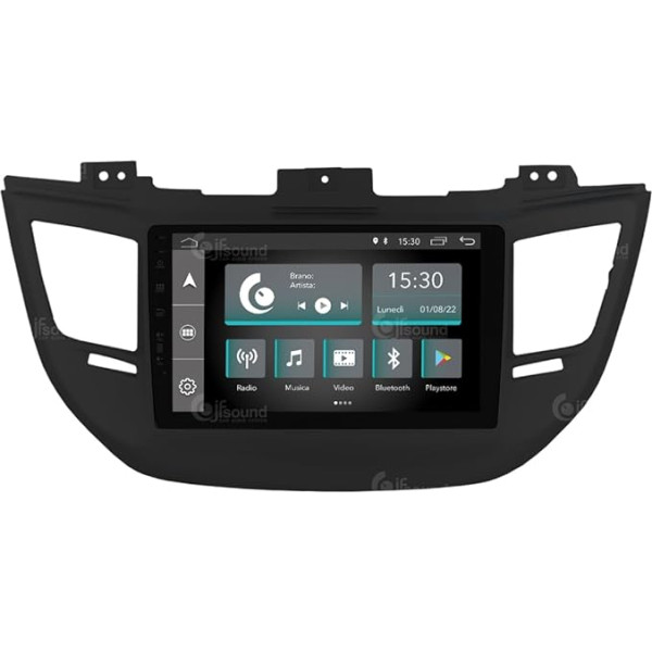 Personalizēts auto radio Hyundai Tucson Black (ar navigāciju, atpakaļgaitas kameru un Kenwood pastiprinātāju kā standarta aprīkojumu) Android GPS Bluetooth Bluetooth WiFi USB DAB+ Touchscreen 9