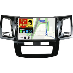 BXLIYER - [8G+256G] - Android 12 IPS auto radio Toyota Fortuner 1 AN50 AN60 AN60 Hilux Revo Vigo (2008-2014) - Bezvadu CarPlay/Android Car - Kamera un mikrofons - 9 collu 2 DIN - DAB SWC Fast Boot 360-CAM