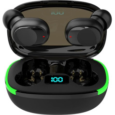 Bluetooth austiņas, bezvadu 5.3 HiFi Stereo skaņa, In-Ear Bluetooth austiņas ar mikrofonu, ar LED indikatoru, IPX4 ūdensizturīgas, vadības pogas darbam/sportam