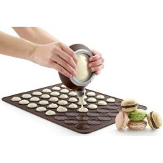 Lékué Macaron Baking Set with Decomax and Mat, Silicone, Colourful, 15 x 10 x 8 cm