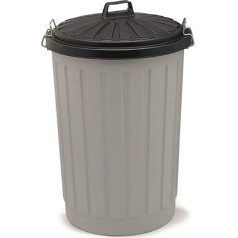 Addis DUSTBIN Base RND 90LTR BLK B766GRY