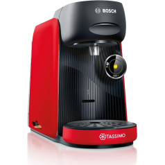 Bosch Tassimo Finesse kapsulu kafijas automāts TAS16B3, 70 dzērieni, intensīva kafija pēc nospiešanas, automātiska izslēgšanās, perfekti dozēts, ietaupa vietu, 1400 W, sarkans/melns