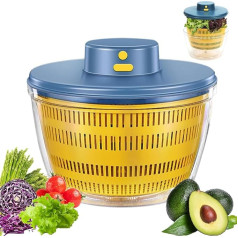 Buumin Large Capacity Salad Spinner 4L Salad Spinner Versatile Kitchen Fruit Dehydrator Manual Salad Spinner for Kitchen