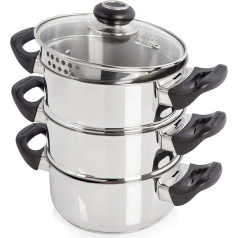 Morphy Richards Equip 18 cm 3 līmeņu dampfgarer, Edelstahl