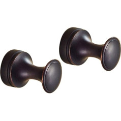 TentHome Pack of 2 Antique Towel Hooks Coat Hooks Retro Wall Hooks Brass Bathroom Hooks Bathrobe Hooks Bronze Black