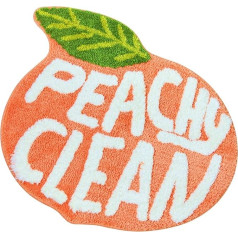 Peach Clean Vannas paklājs, vannas istabas dekoru paklājs Peachy, mīksts un absorbējošs plīša koraļļu audums, arī guļamistabai bērnu istabai, neslīdošs, mazgājams