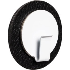 Silwy® Magnetic Hook Clever White with Metal Nano Gel Pad in 6.5 cm Black - No More Drilling or Screwing - Perfect for Smaller Items & Small Kitchen Aids