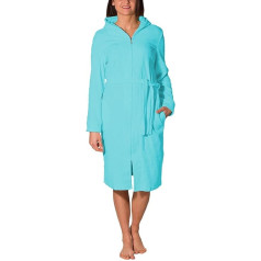 Aquarti Women's Long Bathrobe with Zip