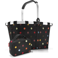 Carry Bag BK, Thermocase OY, SBKOY Shopping Basket with Small Cool Bag Set, Dots