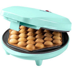 Bestron Bubble Waffle Iron, Waffle Maker for Bubble Waffles for Filling with Ice, Chocolate or Fruit, with Baking Light and Non-Stick Coating, 700 Watt, Colour: Mint