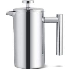 350ml nerūsējošā tērauda dubultās sienas kafijas franču preses veidotājs Cafetiere tējas kafijas filtrs Pot Press Plunger