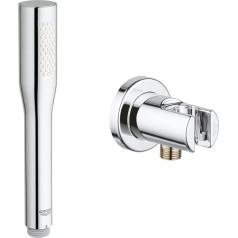 GROHE Vitalio Get 28628000 Rokas duša ar 1 strūklu, sudraba krāsā 27458000 & Relexa sienas savienojuma elkonis, hroms