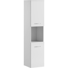 Montreal Bathroom Cabinet, 131 cm, High Gloss White Fronts - Base Cabinet, Tall Cabinet, Furniture