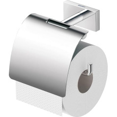 Duravit Papierrollenhalter Karree, Tualetes papīrgalds ar 1 rullīti, Klopapierhalter Wandmontage, hroms