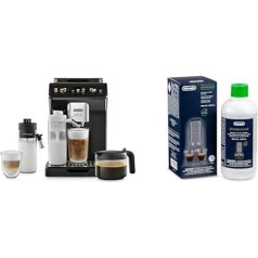 De'Longhi Eletta Explore ECAM452.57.G Pilnībā automātisks kafijas automāts ar LatteCrema piena sistēmu, karstie un aukstie dzērieni ar vienu pogas pieskārienu, skārienjūtīgais krāsu displejs, iekļauti kafijas podi, melns