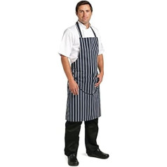 Whites Chefs Apparel A535 Whites Butchers Schürze, gestreift, Marineblau mit Pocket