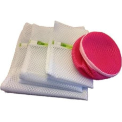 NOVAGO® Wäschesäcke mit Reißverschluss (komplettes Set – 4 Stück, L/M/S/BH)