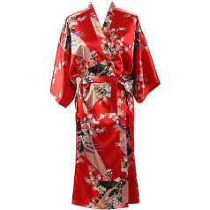 Dāmu satīna kimono halāts kāzu līgavas draudzene Sleepwear halāts izmērs 8-24