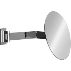 ALISEO Sejas spogulis uz dubultās grozāmās rokas ar 3x palielinājumu, grozāms, apaļš, apaļš, diametrs 200 mm, hroms
