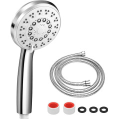 Rovtop Filtration Shower Head / Hand Shower, High Pressure, Water-Saving, 3 Modes With ion Filter And Limescale Filter For Low Pressure, Adjustable Filter Contains Additional Interchangeable Stone