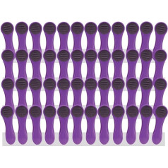 48 apģērbu piekariņi ar atsperēm, kas izgatavoti no nerūsējošā tērauda, mīksts satvēriens, mīksts pieskāriens, mīksts pieskāriens, violeta krāsa