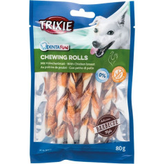 Trixie Treats for dogs : Trixie Denta Fun barbecue chewing rolls, chicken, 12 cm, 10 pcs|80 g.