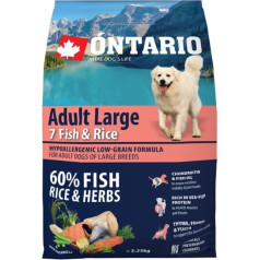 Ontario Dry food for dogs - Ontario Dog Adult Large Fish and Rice, 2,25 kg