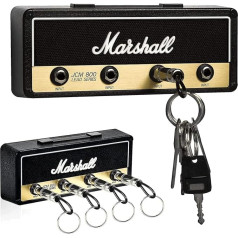 Marshall JCM800 Wall Mounted Guitar Key Holder Hook Holder with 4 Guitar Plugs A Gift for Music Lovers