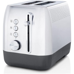 Breville Edge Toaster 2 Slices | With 2 Deep Toast Slots | For Fully Browned Toast | Brushed Stainless Steel | [VTR017X]