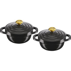 Tefal Mini katliņu komplekts - 2 x Mini katliņi, lieti no alumīnija, 11 cm - keramiskais pārklājums - maigi rezultāti, droši krāsnī, bet nav piemēroti parastām virtuvēm, var mazgāt trauku mazgājamā mašīnā