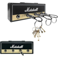 Hedallo For Marshall Key Holder Wall Mounted, Jack II Rack 2.0 JCM800 Guitar Wall Key Holder, Key Ring Hook Wall Mount with 4 Guitar Plugs (Black)