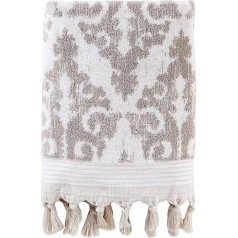 SKL HOME by Saturday Knight Ltd. Mirage Fringe Bath Towel, Cotton, Taupe, Bath Towel