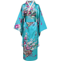 Bon amixyl Japāņu kimono sievietēm Tradicionālā jauniešu dāma Yukata kleita kostīms Cosplay Satīna halāts