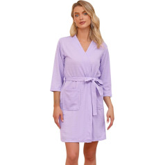 Sumeyuyuu Bathrobe Unisex viegls halāts Vafeļu pīķa halāts V-veida kakla divas kabatas un regulējama josta Regulējams halāts