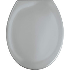 Wenko 19660100 Premium Ottana Thermoset Plastic Toilet Seat, Light Grey