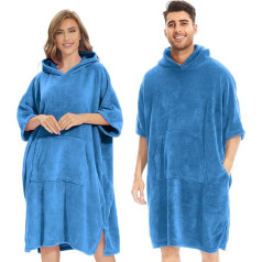 Alitifiy Wrap Coat для мужчин и женщин, обернуть халаты махровой ткани с карманом, унисекс негабаритных микрофибры обернуть капюшоном полотенце, с