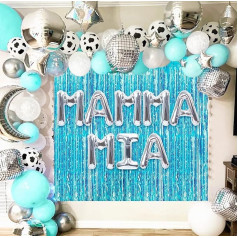 JeVenis Dancing Queen Bachelorette Party Dekorācijas Mamma Mia vecmeitu ballīšu dekorācijas Mamma Mia ballīšu piederumi Mamma Mia Dzimšanas dienas dekorācijas Baloni Disco Party dekorācijas