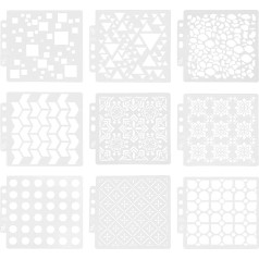 Schablone, Vorgezeichnet, Spitze, Lineal, Vorlage, Form, Zeichnung, Vorlagen, Sprühmuster, Aushöhlung, Maskierung, 9 Stück, Malschablone, Malerei, Buchstabenvorlage