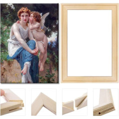 Canvas Stretcher Bars, Canvas Stretcher Frame, Solid Wooden Frame for Canvas, Art Stretcher Bars, DIY, Natural Pine Wood, Wall Decor Art, Oil Painting Exhibition, 40.6 x 50.8 cm/16 x 20 Inches