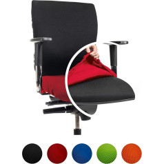 CLEANCHAIR biroja krēsla pārvalks sēdekļa daļai (standarta izmērs) - sēdekļa izmērs aptuveni 40-52 cm platumā un aptuveni 40-52 cm dziļumā (sarkans)