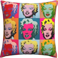 Pludmales pietura Pop Art Marilyn Monroe spilvenu pārvalks Krāsains dāvanu ideja Mājas dekors 45x45cm