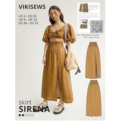 Vikisews Sirena šūšanas modelis svārki izmēri 2-20