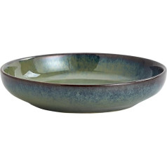 Swuut Transmutation Glaze Serving Pasta Bowl, 10 collu keramikas plata salātu bļoda, 50 unču liela augļu bļoda virtuvei, droša mikroviļņu krāsnī, trauku mazgājamā mašīnā (gaiši zaļa)