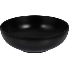 Cabilock Melamīna japāņu Ramen nūdeļu bļoda Porcelāna imitācijas zupas bļoda 21,5 cm melna servēšanas bļoda Melamīna cietie plastmasas trauki Udon Soba Pho Āzijas nūdeles