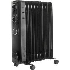 VonHaus Ölradiator mit 11 Rippen, Elektrischer Heizkörper für Homeoffice, Elektroheizung zum Schnellen Wärmen Jedes Raums, Mitrmostat, 2,5 kW Ölheizer für Maximale Wärme, 2 Jahre Gewährleistung