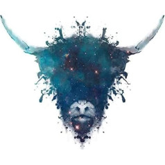 Wee Blue Coo Ink Splat Highland Cow Unframed Wall Art Print Plakāts Home Decor Premium Highland sienu mājas apdare